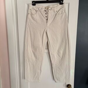 Madewell The Darted Barrel-Leg Jean | Size 27 | Vintage Canvas